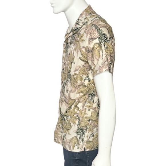 ZARA Men's Safari Print Shirt Relaxed Fit Large - Picture 4 of 7